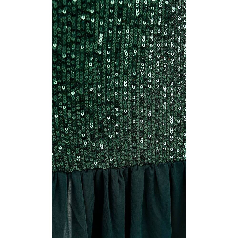 NEW SHOW ME YOUR MUMU dalia maxi dress in emerald sequins - Picture 5 of 5